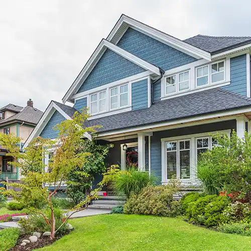 Modern blue house